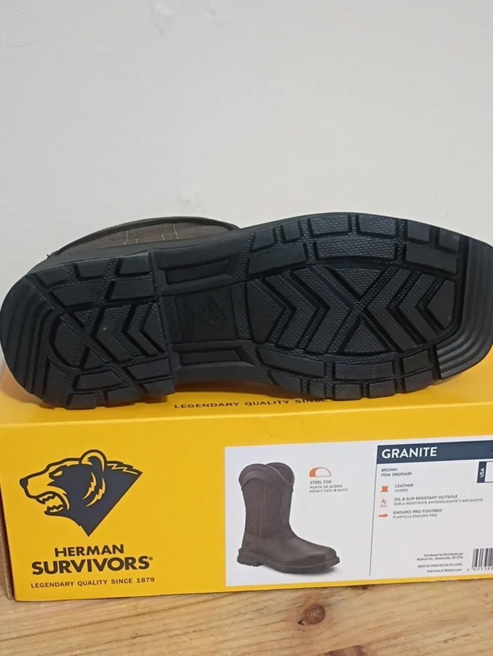 Herman Survivors Men's Granite Pull On Steel Toe Work Boots Size 8 NWT